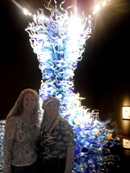 Karen Duquette and her sister in the Sealife Room
